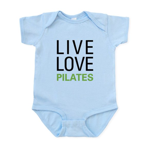 CafePress - Live Love Pilates Infant Bodysuit - Baby Light Bodysuit, Size Newborn - 24 Months