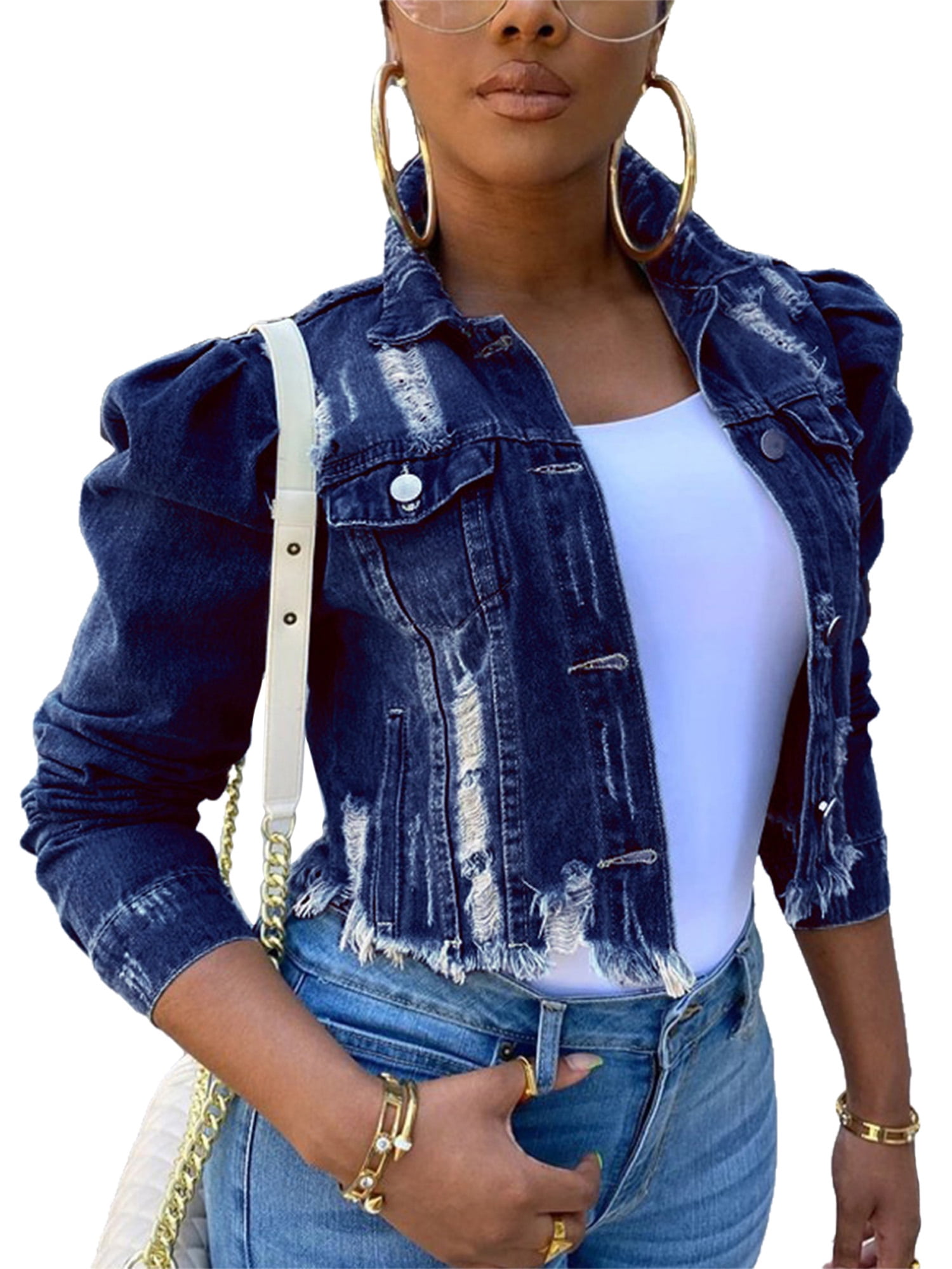 jean jacket with short sleeves