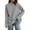 Grey, variant on Womens Fall Casual Long Sleeve Tops Loose Mock Neck Drop Shoulder Knit Going Out Pullover Sweaters