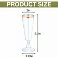 thumbnail image 7 of ACDANC 12Pcs Champagne Flutes Plastic 5 oz Easily Discarded Use Martini Glasses Champagne Flutes for Family Bar Party Wedding Essentials Rosegold, 7 of 7