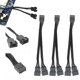 thumbnail image 4 of Cable adaptador divisor en Y Cable de alimentación de la computadora Cable de la computadora Cable dHermoso cable adaptador divisor en Y con funda negra, cable de computadora fácil y conveniente, para LHCER NONE, 4 of 5