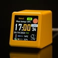 thumbnail image 2 of Injueey Temperatura de la estación de escritorio del reloj meteorológico inteligente conectado Wifi Electrodomésticos amarillo, 2 of 6
