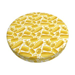 Easygdp Ears Of Corn Print Easy To Install Bar Stool Covers&Stool Covers Round&Elastic Stool Cover, Barstool Covers,Washable&Bottom With Elastic Edge-13 inch