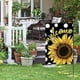 thumbnail image 4 of Bandera de jardín de arpillera con diseño de margaritas y girasoles, de doble cara, de 30 x 45 cm, ideal para decoración de exteriores, color negro (girasol), 4 of 6