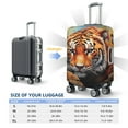 thumbnail image 4 of Fuzoiu Colorful Plant Tiger Print Suitcase Cover,Washable Luggage Covers for Suitcase,Elastic Luggage Protector Cover,Scratch Resistant Travel Suitcase Covers-Medium, 4 of 7
