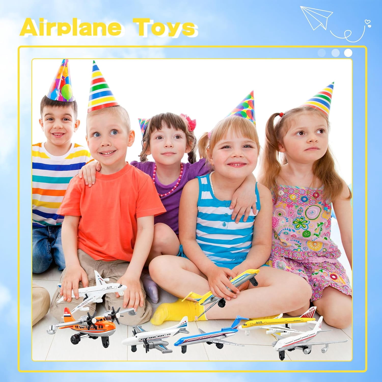 BTEPSGA 10 Pack Airplane Toys Diecast Pull Back Airplane Toys Alloy Planes Model for Kids Birthday Children's Day Gifts Classroom Rewards Airforce Party Favors
