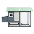 thumbnail image 4 of vidaXL Rabbit Hutch Bunny Cage with Pull Out Tray Rabbit Enclosure Solid Wood, 4 of 6