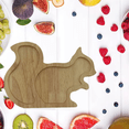 thumbnail image 3 of D-Snack Plate Space-Saving Storing Squirrel Wooden Snack Tray Pear Fruit Tray Nut Container Tableware Accessories, 3 of 8
