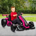 thumbnail image 3 of 24V Electric Go Kart for Kids，Powerful Drift Kart with 2 * 150W Motors, Adjustable Seat, 8mph Speed,Blue-tooth Led Lights ，Outdoor Riding Toy for Children Ages 6-15, 3 of 7
