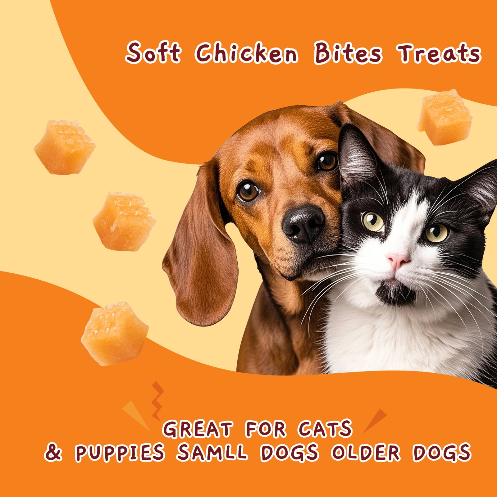 (5 pack) Jungle Calling Dogs Training Treats, Grain Free Soft Chewy Chicken Treats for Training Rewards,11 Ounce