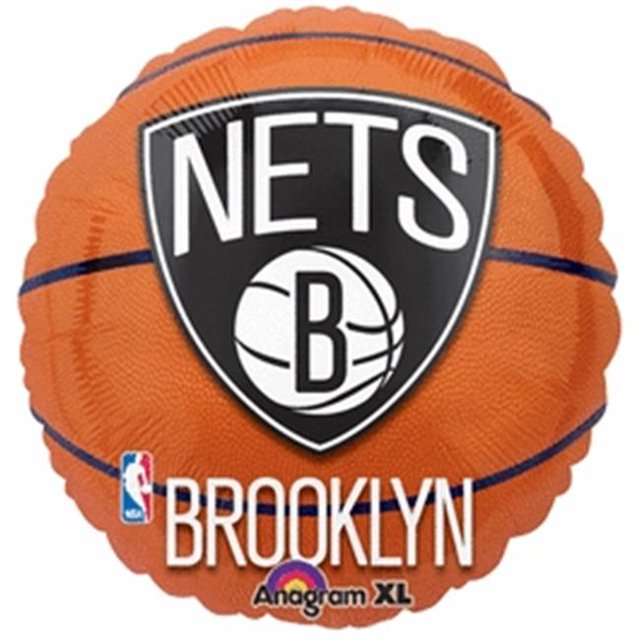 Anagram 60858 18 in. Brooklyn Nets Basketball Flat Balloon