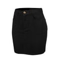 thumbnail image 3 of FashionMille Women Solid Corduroy Comfy High Waist Pocket A Line Mini Skirt, 3 of 5