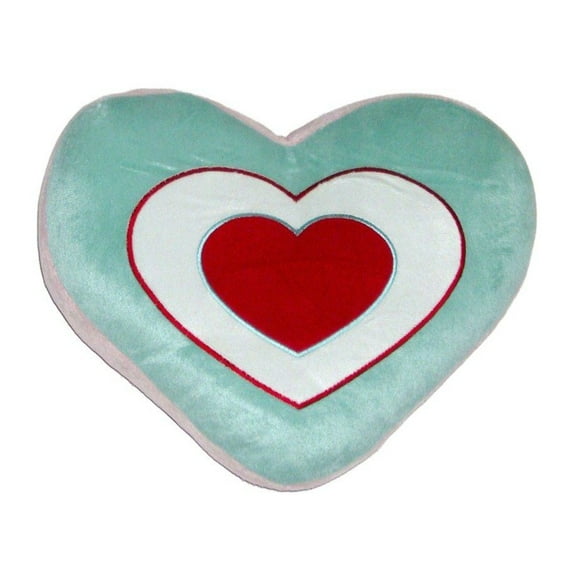 Grand Imagination Velvety Heart Throw Pillow Green Love Accent Cushion