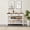 Brown+White, variant on Retro Console Table with 2 Drawers & Open Shelves, Solid Pine Wood Entryway Table, Modern Accent Sofa Table for Living Room, Hallway, Bedroom, Light Coffee