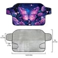 thumbnail image 5 of Xoenoiee Butterfly Rose Flower Print Windshield Cover for Ice and Snow, Large Size Car Windshield Snow Cover with Elastic Strap, Fits Most SUVs Trucks, 5 of 7