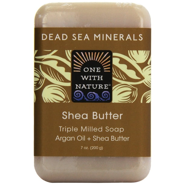 One With Nature Jabón en barra mineral del Mar Muerto Manteca de karité 7 oz