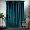 thumbnail image 2 of 3S Brother's Solid Luxury Matte Velvet Soft Curtains Set of 2 Panels Hanging Back Tap & Rod Pocket Home Décor Bedroom Kitchen Office Windows Room Darkering ( Azure-Cerulean-Celestial Blue-52"x108"), 2 of 6