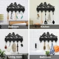 thumbnail image 6 of Bird Branch Coat Hooks Wall Mount Tree Branch Wood Key Holder for Wall 11.8×7.9inch Black Animal Wall Art Decor Key Hooks 5 Alloy Hooks for Gift Entryway Living Room Kitchen Office, 6 of 9