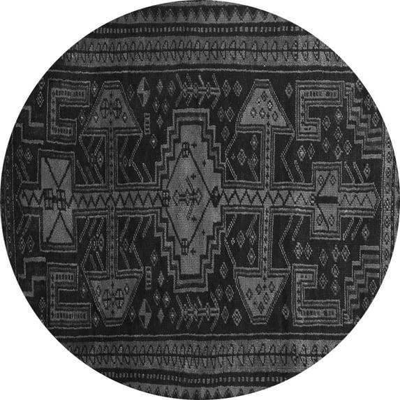Ahgly Company Indoor Round Persian Gray Traditional Area Rugs, 3' Round