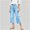 Light Blue women wide leg capri pants a1, variant on Usloyux Women's Wide Leg Capri Pants High Waisted with Pockets Casual Solid Streetwear Cargo Trousers for Summer Vacation Beach, Khaki 2XL