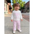 thumbnail image 3 of Cjfdfy Toddler Baby Girl Fall Outfit Pink Plaid Bow Embroidery Long Sleeve Tops Sweatshirt And Plaid Elastic Pants Cute Little Girl Fall Winter Outfit 6M-4Y, 3 of 9