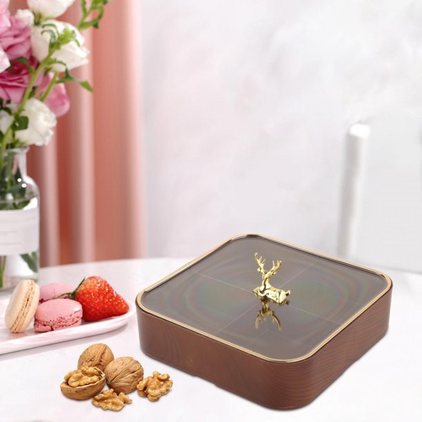 Bandeja para servir, plato para fruta seca, bandeja para fruta, caja de dulces dividida, soporte para nueces para joyería, artículos diversos, dulces, Estilo A Macarena Organizador de meriendas