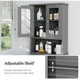 thumbnail image 6 of Sobaniilo Over The Toilet Storage Cabinet for Bathroom, Storage Organizer Over Toilet, Space Saver with Tempered Glass Doors, Gray, 6 of 7