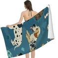 thumbnail image 2 of PHYHOO Cute Pet Dog Microfiber Beach Towel for Adult Quick Dry Sand Free Lightweight Oversized Ultra Soft Skin-Friendly Swim Pool Travel Picnic Shower Bath Towel Blanket 30x60in, 2 of 8