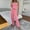 Pink, variant on Sleepwear for Women Oversized Solid Color Lace Pajama Sets with Pants Casual Boat Neck Sleeveless Sleepwear Summer Pjs for Women