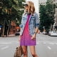 thumbnail image 4 of Fotbe Light Purple Glitter Vestido de Verano sin Mangas para Mujer – Vestido Midi Línea A, Estilo Camiseta Floral, Vestido Playero Casual y Fluido, 4 of 7