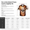thumbnail image 6 of Lsque Satanic Skull pattern Hawaiian Shirt for Men, Unisex Summer Beach Casual Short Sleeve Button Down Shirts-X-Large, 6 of 9