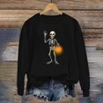 thumbnail image 4 of Sweatshirt for Women Perfect For Daily Wear or Loungewear! The Best Choice for Halloween L Blue Halloween Sweatshirt, 4 of 5