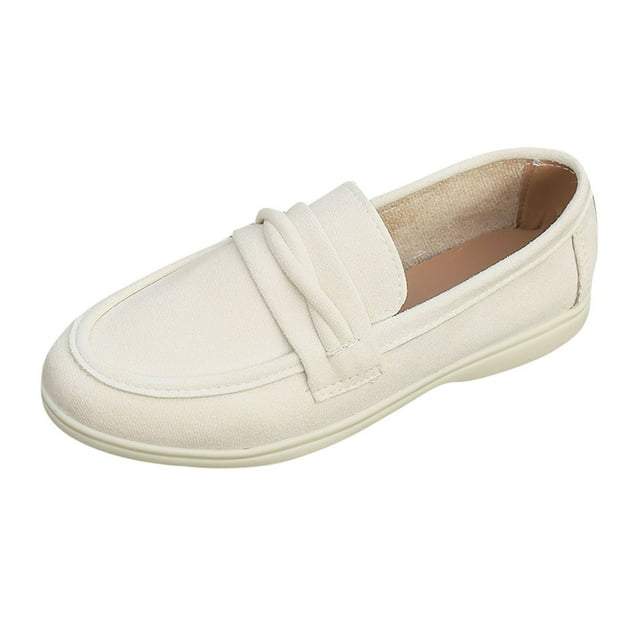 Mocassins pour Femmes Wo-Fusoul, Chaussures à Enfiler Décontractées Plates, Chaussures de Conduite Confort à Bout Rond pour Femmes, Mocassins Mode