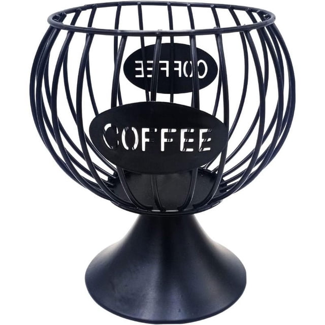 Soporte para cápsulas de café, organizador de cápsulas de café de alambre de metal, cesta de almacenamiento con soporte para cápsulas de café expreso de gran capacidad para barra de cafeterí
