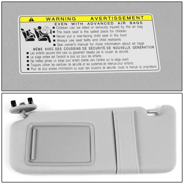 NEW GRAY SUN VISOR DRIVER fit for 07-11 Toyota Camry WITHOUT SUNROOF