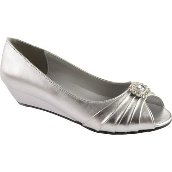 dyeables women's anette pump,silver metallic,9 m us