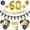 Gold Blue, variant on 60th Birthday Party Decorations Men, Royal Blue Balloon Arch Kit with Happy Birthday Banner, Tablecloth, Cake Topper, Foil Confetti Balloons, Chrome Blue Silver 60 Birthday Party Decor