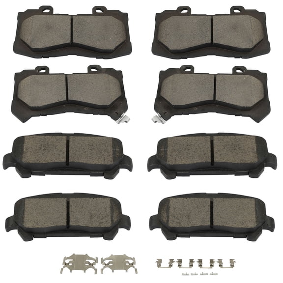 cciyu D1802 & D1806 Front & Rear Ceramic Disc Brake Pads Kit For Chevrolet Colorado 2015-2020,For GMC Canyon 2015-2020