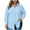 Womens Light Blue Blouses/Tops, variant on Womens Plus Size Button Down Shirts,Long Sleeve Business Casual Textured Soft Knit Non-Iron Lapel Office Blouse L-4XL