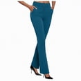 thumbnail image 2 of KPOPLK Womens Dress Pants for Work Business Casual Pants Stretch Pull On Ladies Slacks With Pockets, formal Elastic High Waist Yoga Pants Plus Size Palazzo Trousers Work Pants Women Clothes(Blue,L), 2 of 4