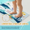 thumbnail image 3 of Non-Slip Bathtub Mat with Powerful Suction Cups, 40x16 Large Size Quick Drain for Safety in Showers and Tubs, Machine Washable Durable PVC Comfortable & Safe (Dark Whale), 3 of 6