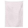 thumbnail image 2 of Modern Tablecloth, Love Theme Romantic Repetitive Pattern of Hearts in Monochrome Style Valentine's Day, Rectangle Satin Table Cover for Dining Room and Kitchen, 52" X 70", Pink White, by Ambesonne, 2 of 2