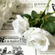 thumbnail image 4 of Xiao Hua Rosas blancas artificiales 12 rosas con tallo de seda de tacto real, ramo de rosas adecuado para el hogar, bodas, fiestas, flores de jardín y decoración de rosas., 4 of 5