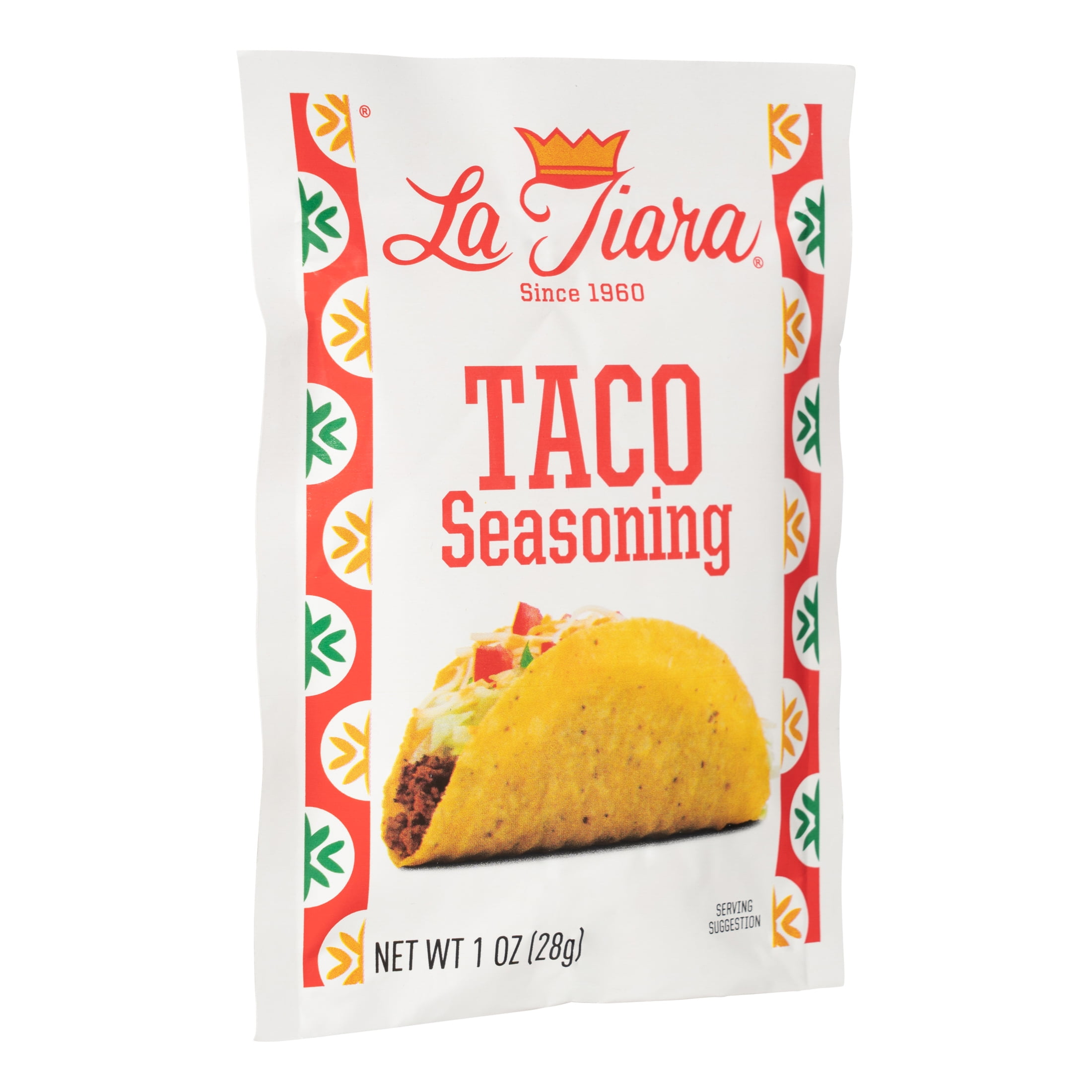 La Tiara Authentic Mexican Taco Seasoning, 1-Ounce Packet