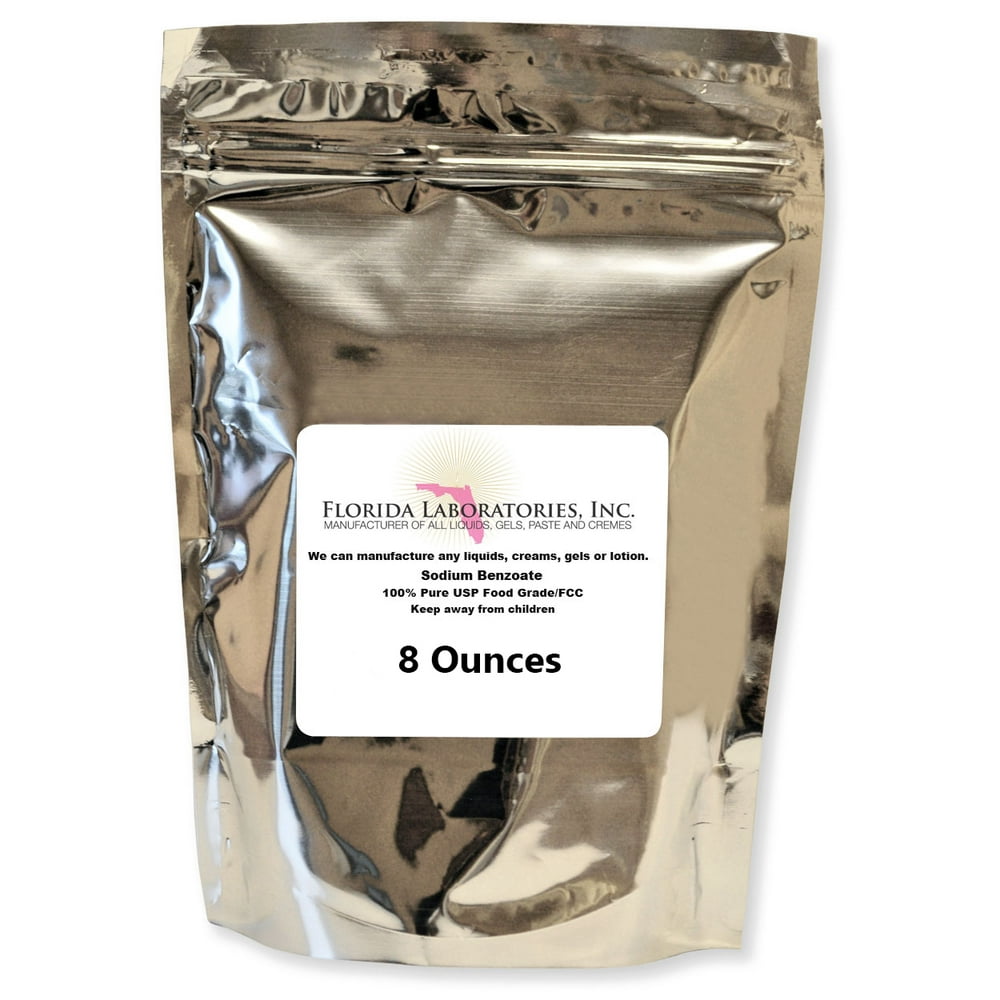 Sodium Benzoate, 8 OZ (Ounces), 100% Food Grade Safe, Preservative, Additive - Walmart.com ...