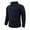 Navy, variant on Knit Sweater Men, Solid Color Stand Collar Half Zip Tight-Fit Long Sleeve Casual Top