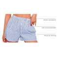 thumbnail image 4 of Shorts PRETTYGARDEN de Algodón a Cuadros para Mujer Talle S - Azul Claro, 4 of 9