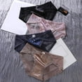 thumbnail image 3 of Gibobby Pantaleta de encaje para mujer Ropa interior Sexy de cintura para mujer, ropa interior de encaje de Color sólido, bragas para mujer(Negro,XL), 3 of 4