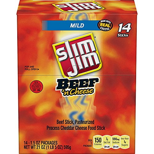 Slim Jim Beef 'n Cheese Stick 14 CT