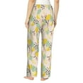 thumbnail image 3 of Xecao Lemon Leaves Women's Straight Lounge Pajama Pants: The Epitome of Relaxed Sleepwear, 3 of 9